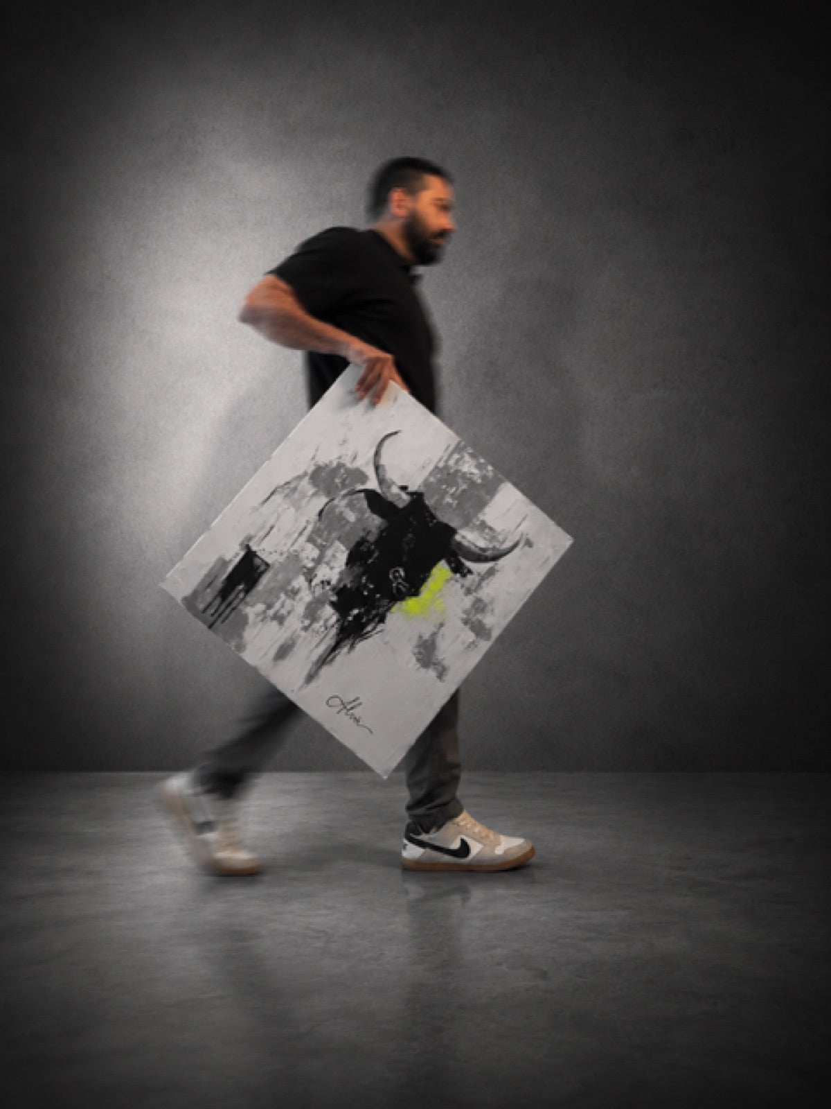 The First Signal — Bull 001 being carried by hand