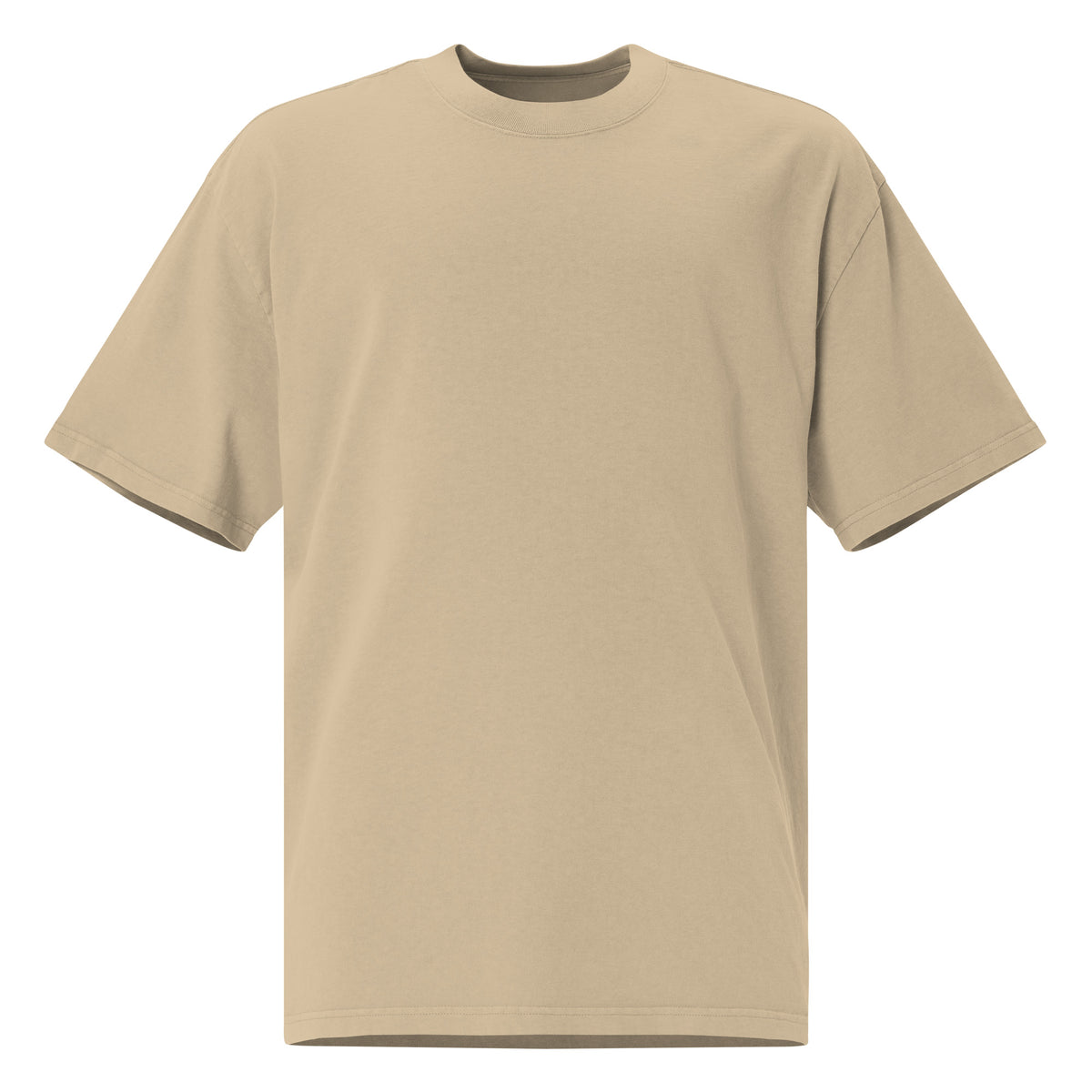 Alvir Art oversized faded tee in Faded Khaki, front view